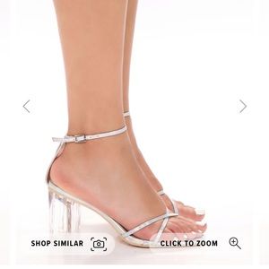 clear strappy heels